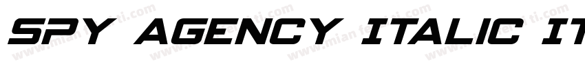 Spy Agency Italic It字体转换